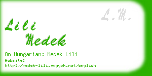 lili medek business card